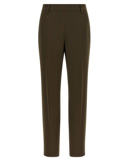 Alberto Biani Green Crêpe Stretch Trousers