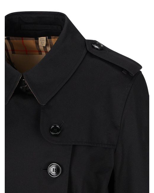 Burberry Black Kensington Heritage Trench Coat