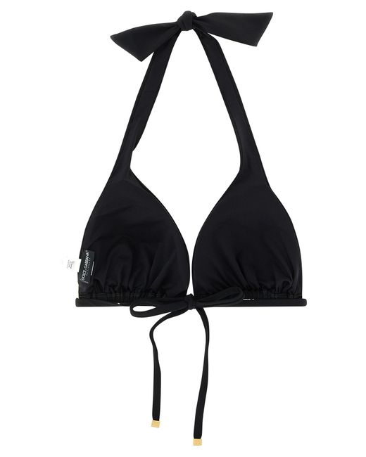Dolce & Gabbana Black Dg Bikini Top
