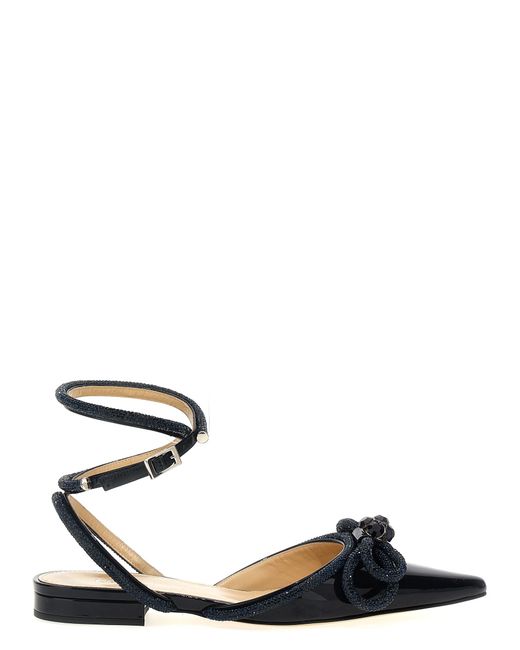Mach & Mach Blue Mach & Mach 'Double Bow' Ballet Flats