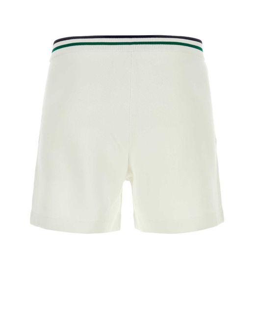 Casablancabrand White Viscose Blend Bermuda Shorts
