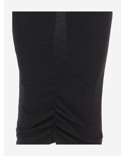 Valentino Black Skirt With Ruffles Viscose