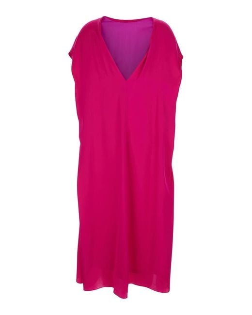 Dries Van Noten Pink Dress Diria Silk