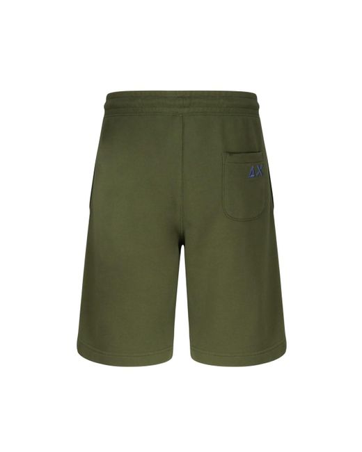 Sun 68 Green Bermuda Sweatpants for men