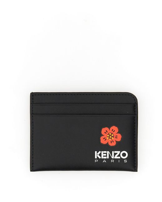 KENZO Black Boke Flower Card Case for men