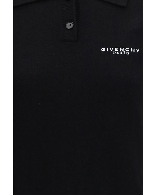Givenchy Black Wool And Cashmere Polo Sweater
