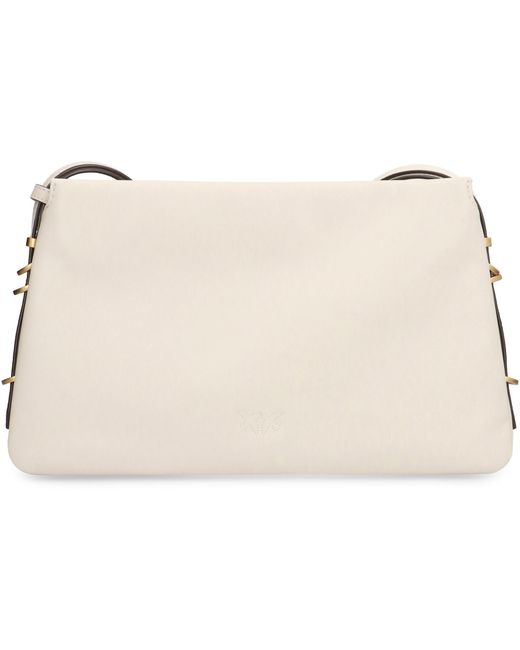Pinko Natural Leather Crossbody Bag One, Two, Three Calf Shoulder
