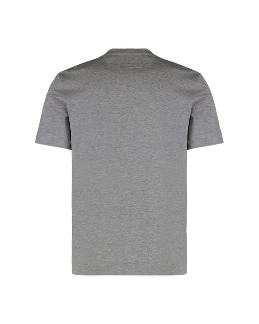 Zegna Gray Round Neck Cotton T-Shirt T-Shirts for men