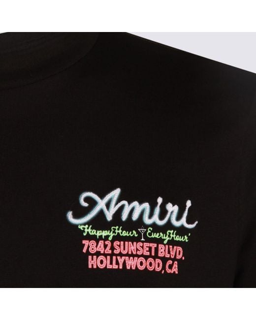 Amiri Black Cotton T-Shirt for men