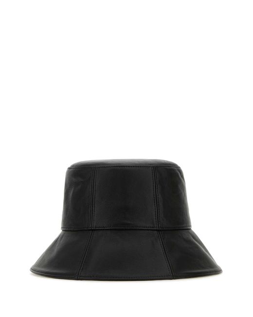 Helen Kaminski Black Nappa Leather Witney Bucket Hat