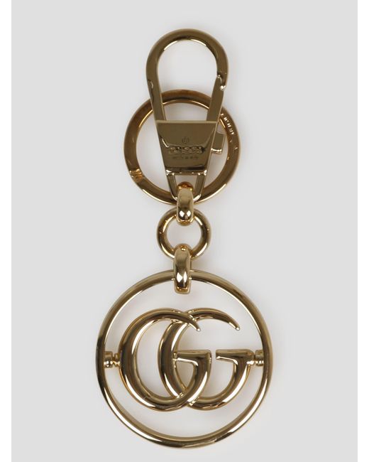 Gucci Metallic Double G Keychain for men