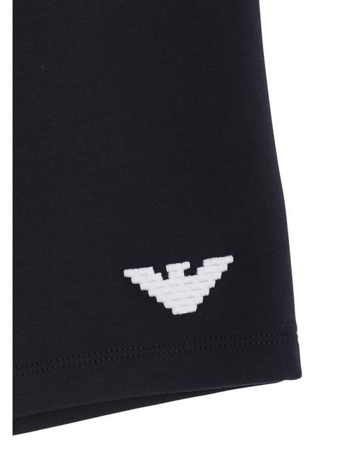 Emporio Armani Blue Kids Shorts Cotton-Blend for men