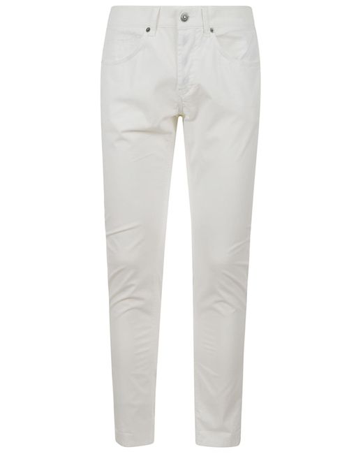 Dondup White George Trousers for men