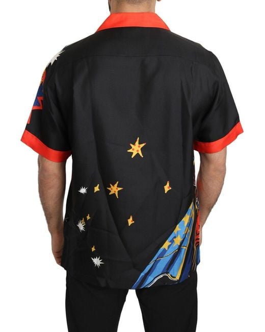 Dolce & Gabbana Red Silk Casual Elegance Shirt for men