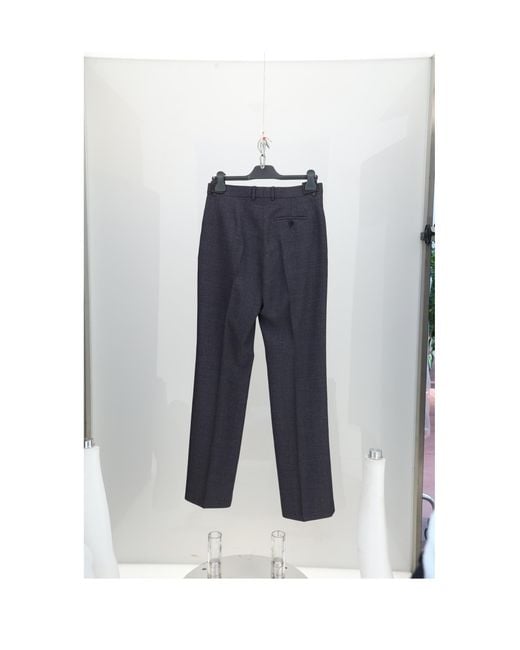Dior Blue Pants Wool Fleece (Ovis Aries) Trousers