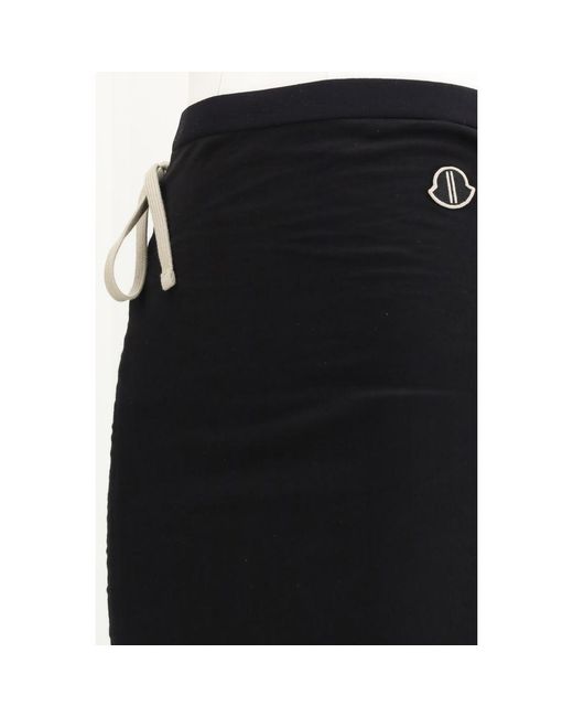 Moncler Black Cotton Long Skirt