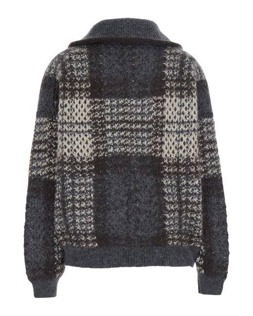 Brunello Cucinelli Gray Jacket Wool Blend Coat