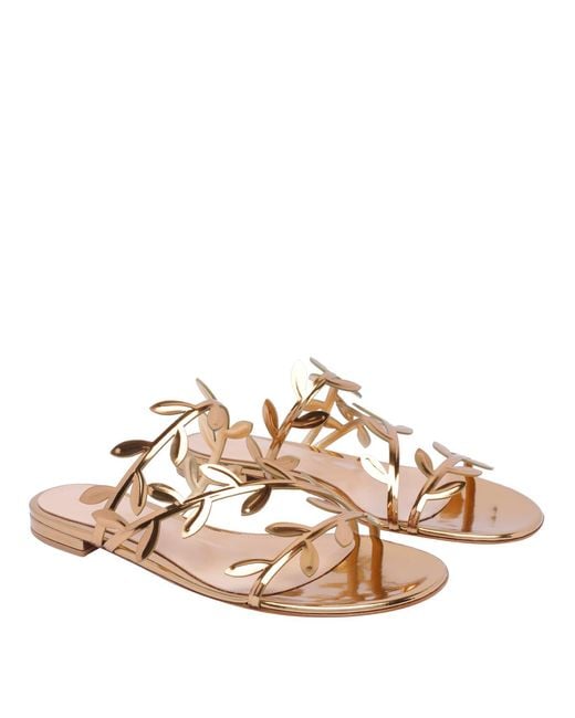 Gianvito Rossi Natural Sandals Calf Leather/Leather Sole
