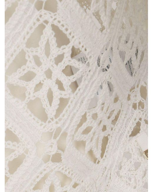 Herno Natural Top Crochet Cotton Tops