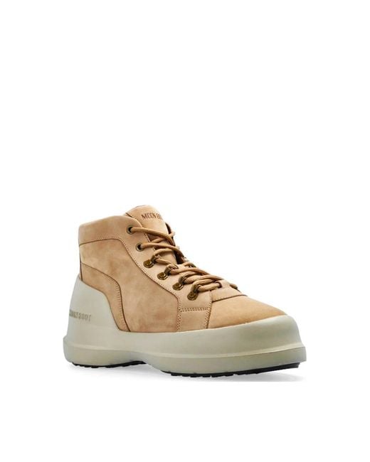 Moon Boot White Luna Trek Mid Nubuck Boots Shoes for men