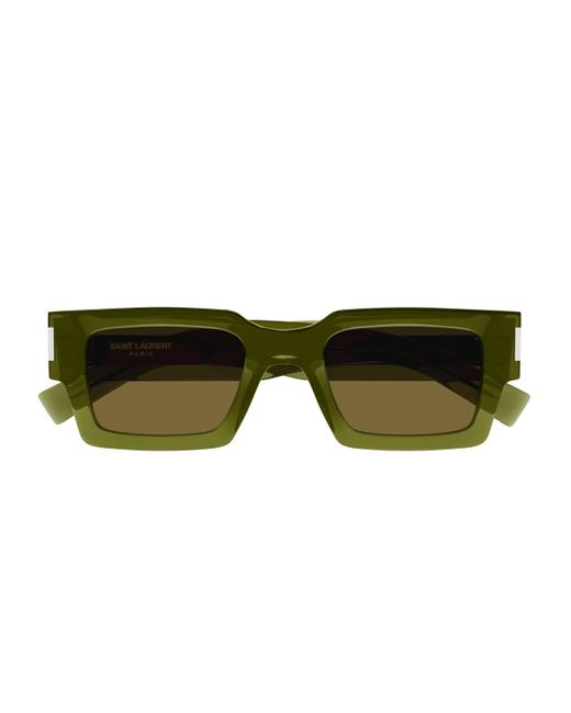 Saint Laurent Green Sl 572 Linea Corner Angle Sunglasses
