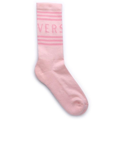 Versace Pink Organic Cotton Socks