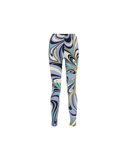 Emilio Pucci Synthetic leggings in Blue 
