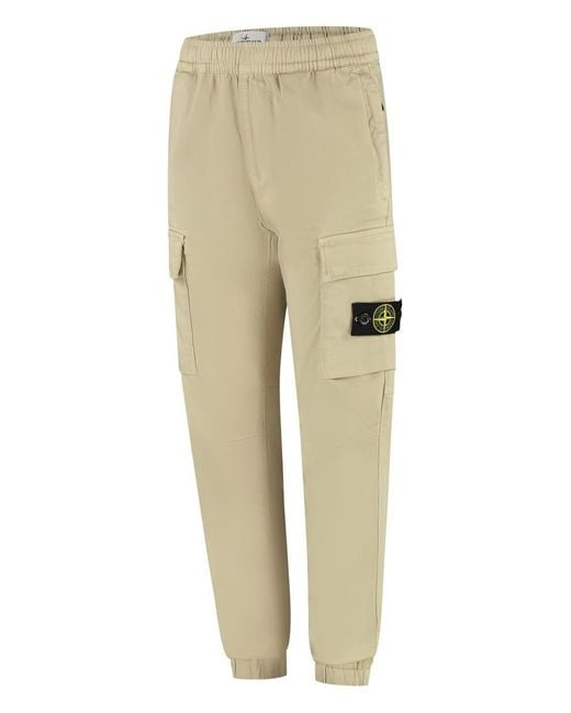 Stone Island Natural Junior Trousers Cotton; Elastane for men