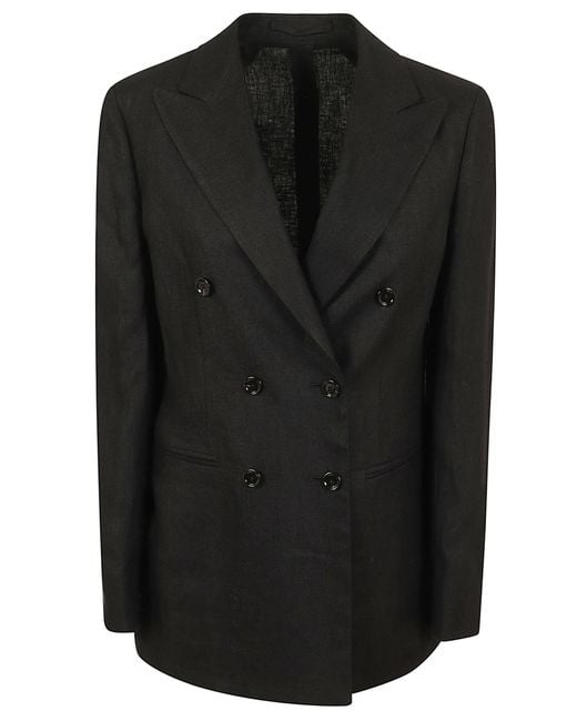 Lardini Black Jacket Lino Giacca