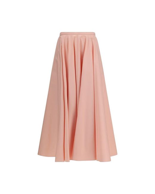 Givenchy Pink Multicolor Cotton Long Skirt