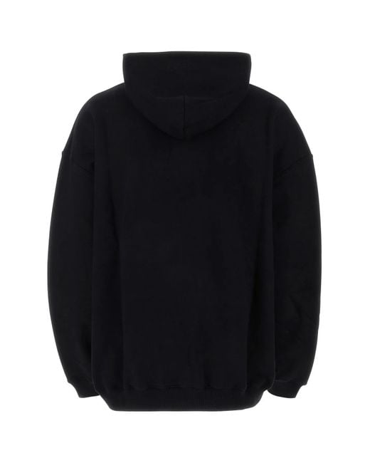 Vetements Black Cotton Blend Oversize Sweatshirt for men