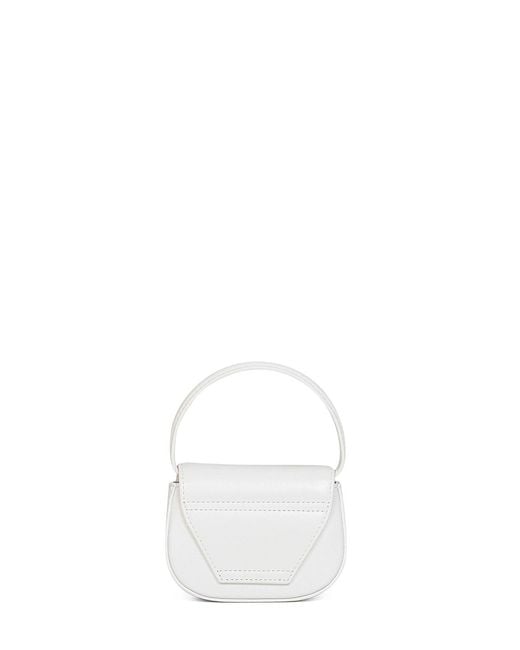 DIESEL White Mini Shoulder Bag 1Dr Wool
