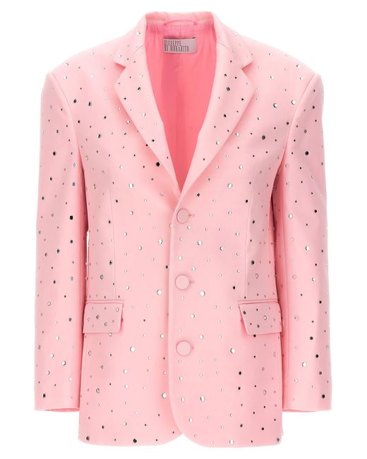 GIUSEPPE DI MORABITO Pink All-Over Crystal Blazer