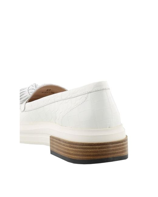 Tod's White Tods Tasselled Loafers