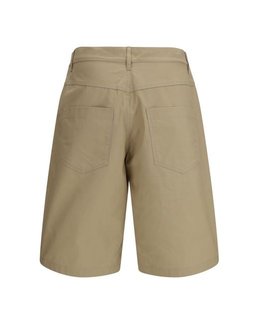 Moschino White Long Bermuda Shorts Cotton for men