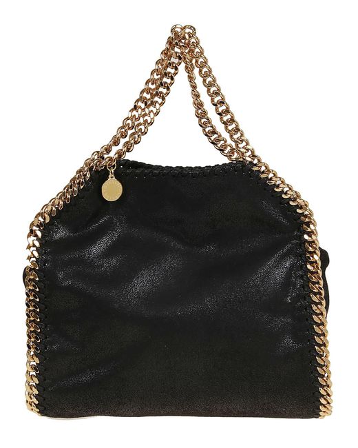 Stella McCartney Black Mini Tote Eco Shaggy Deer W/ Color Chain