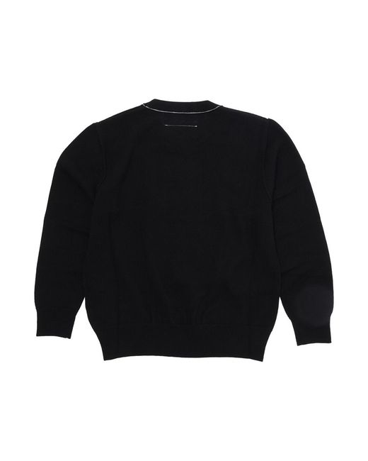 MM6 by Maison Margiela Black Sweater M61025 Wool-Blend Tops for men