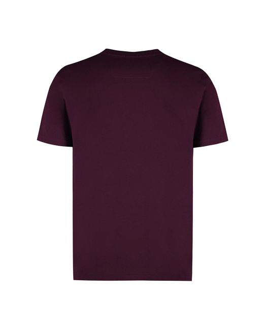 Boss Purple Cotton Crew-Neck T-Shirt for men