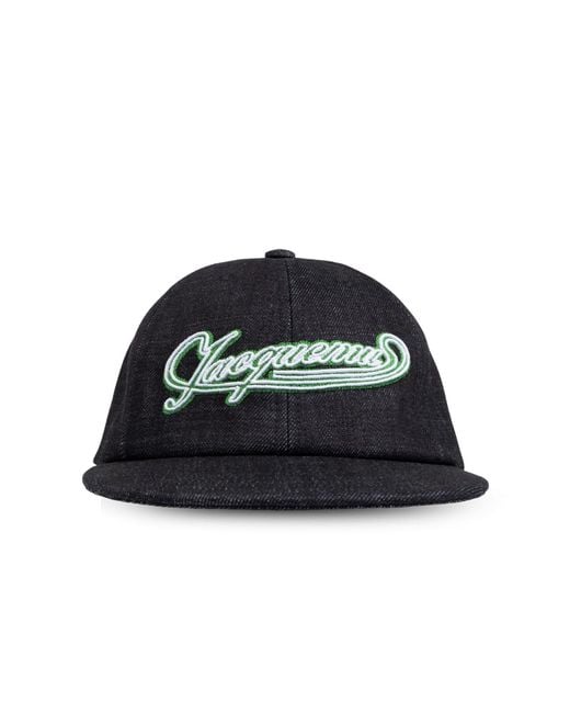 Jacquemus Blue La Casquette Logo Embroidered Baseball Cap Accessories Beanies & Hats