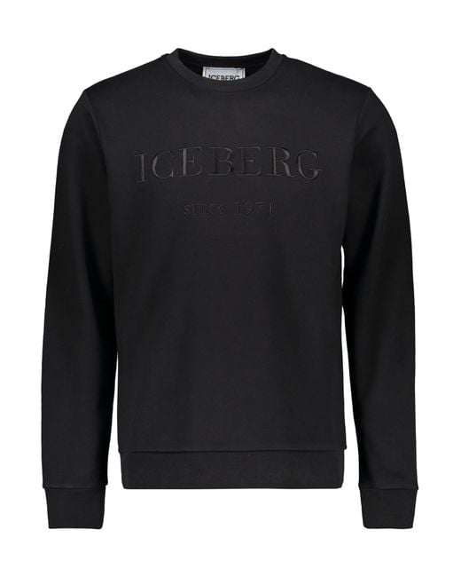 Iceberg Black Long Sleeve Sweatshirt for men