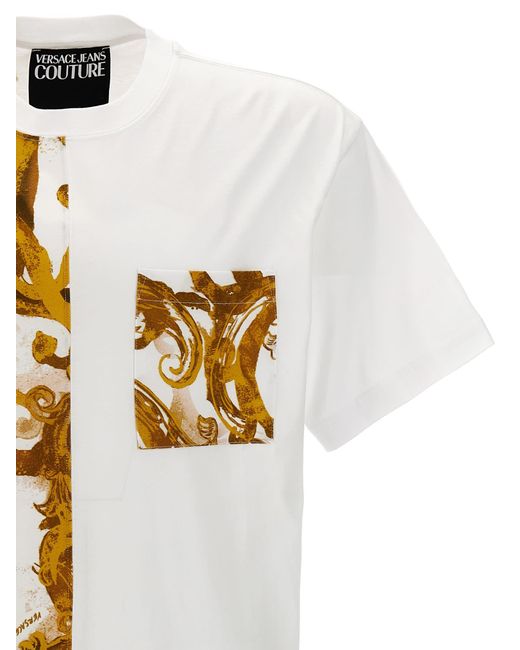 Versace Metallic Contrast Print T-Shirt for men