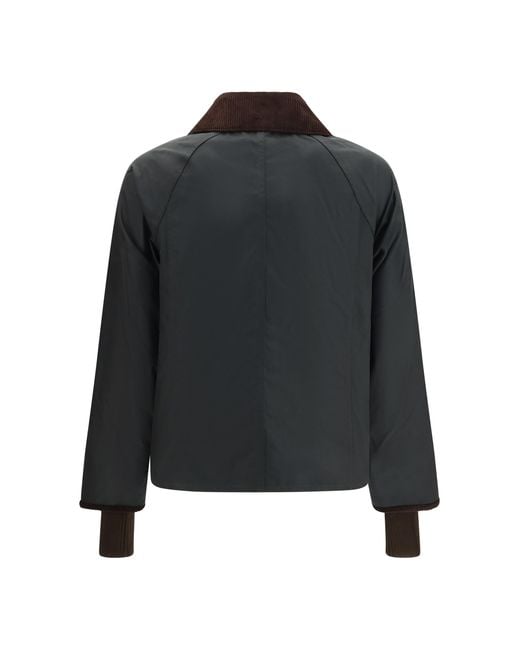 Barbour Black Beadnell Waxed Jacket Cotton Down
