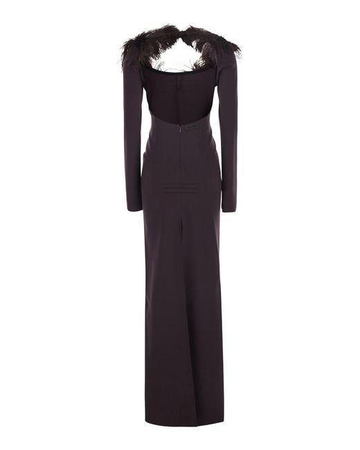 The Attico Black Long Cotton Dress