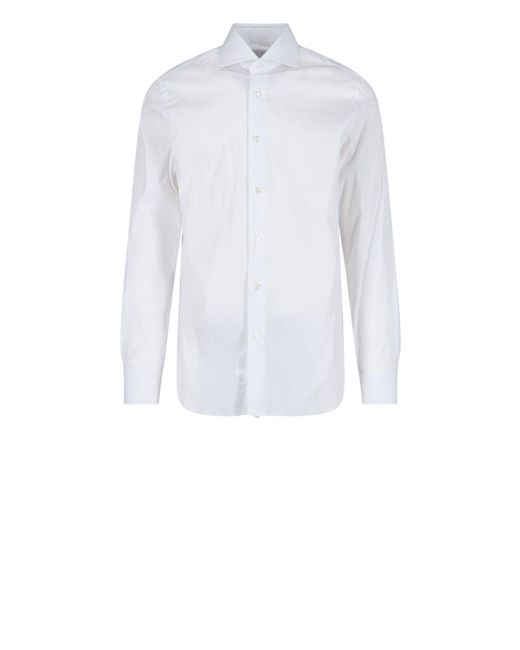 Barba Napoli White Classic Shirt for men