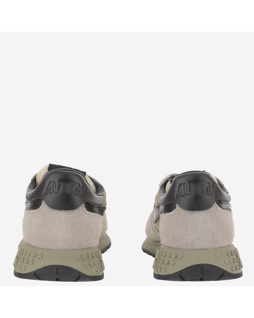 Autry Gray Sneakers Reelwind Leather Trainers for men