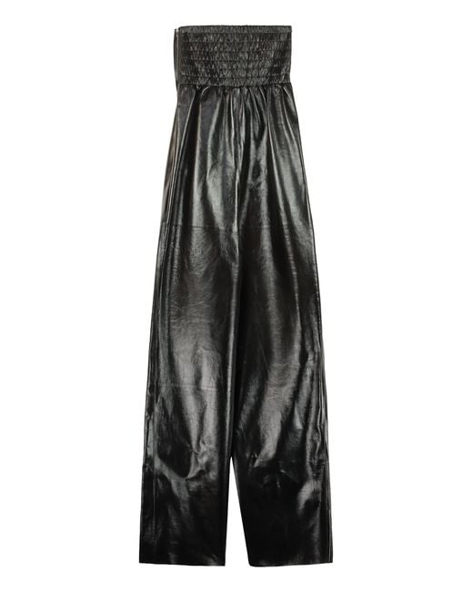 Bottega Veneta Black Leather Jumpsuit Lamb Jumpsuits