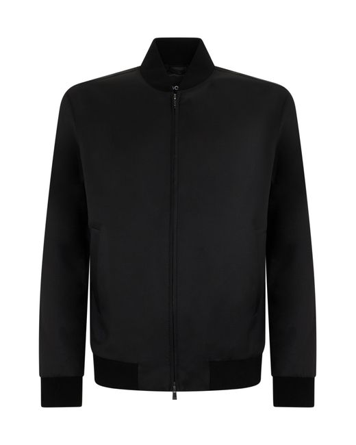 Boss Black Wool Blouson Jacket Virgin Bomber for men