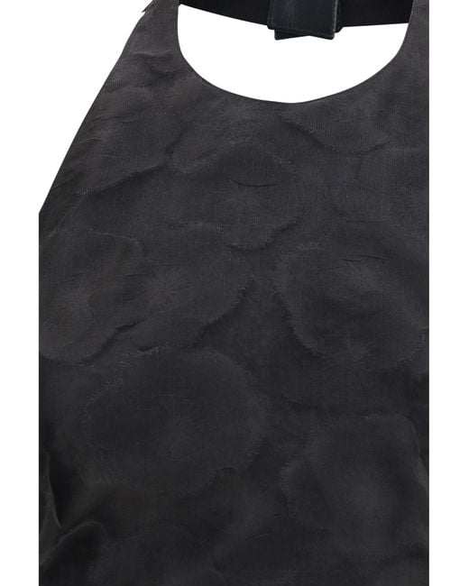 Max Mara Black Fumetto Cropped Top Silk