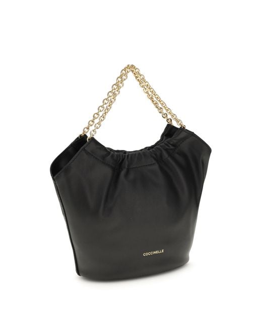 Coccinelle Black Smash Shoulder Bag Calf Leather Bos Taurus