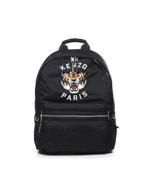 KENZO Varsity Backpack in Black for Men Lyst UK